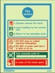 Fire action sign